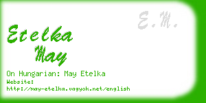 etelka may business card